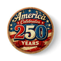 Knopf im Vintage-Stil zum 250. Geburtstag Amerikas