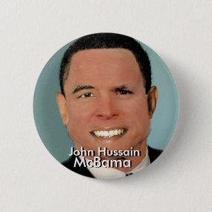 Knopf Johns Hussain McBama Button