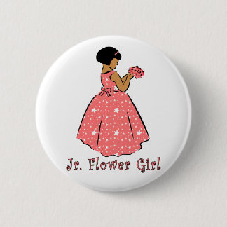 Knopf: Jr. Blumenmädchen in Coral Button