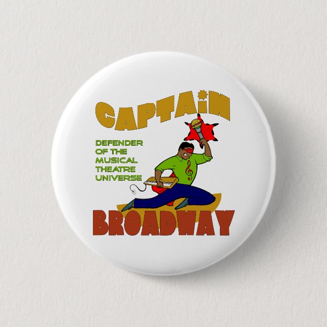 Knopf Kapitän-Broadway (dunkle Haut) Button (Vorderseite)