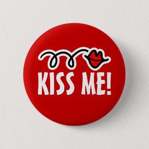 Knopf Kissy Red Lips Button