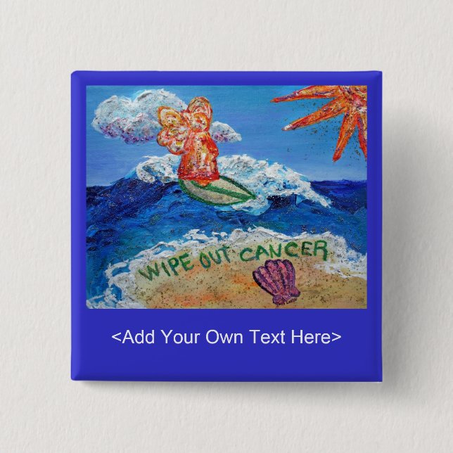 Knopf Krebserkrankung abwischen Button (Vorderseite)