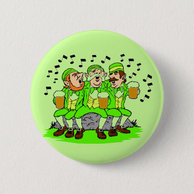 Knopf Leprechauns singen Button (Vorderseite)