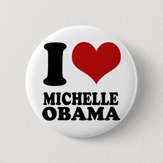 Knopf Liebe I Michelle Obama Button (Vorderseite)