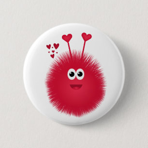 Knopf Liebe-Wanzevalentines Tages Button