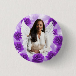 Knopf 'Lila Himmel' Trauer Gedenk Angel Wing Button
