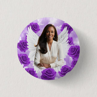 Knopf 'Lila Himmel' Trauer Gedenk Angel Wing Button