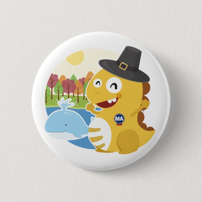 Knopf Massachusetts VIPKID Button (Vorderseite)