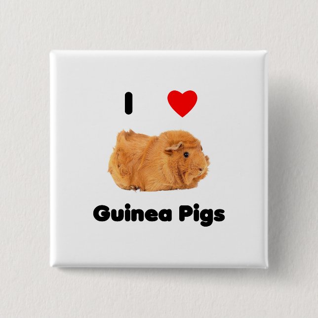Knopf Meerschweinchen der Liebe I Button (Vorderseite)