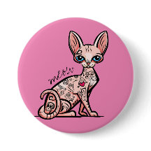 Knopf "Meow Cat" aufgehängt