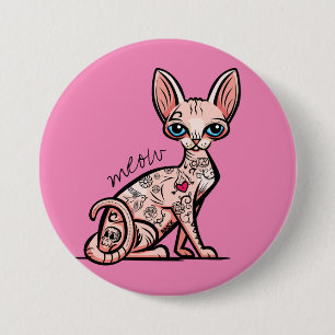 Knopf "Meow Cat" aufgehängt Button