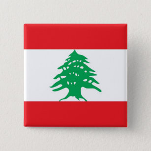 Knopf mit Flagge vom Libanon Button
