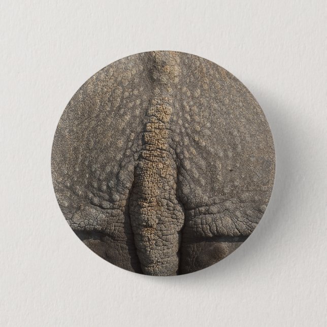 Knopf mit Nashorn-Haut Button (Vorderseite)