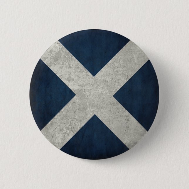 Knopf mit schmutziger Flagge von Schottland Button (Vorderseite)