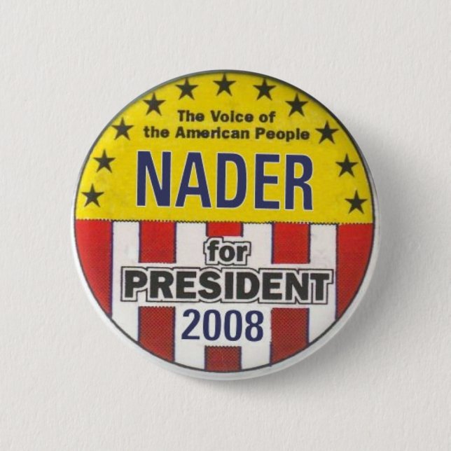 Knopf Nader 2008 Button (Vorderseite)
