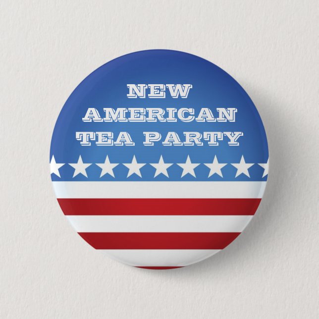 Knopf-Neues amerikanisches Tee-Party Button (Vorderseite)