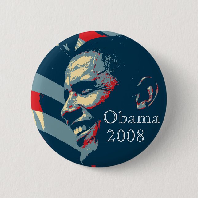 Knopf Obama 2008 Button (Vorderseite)