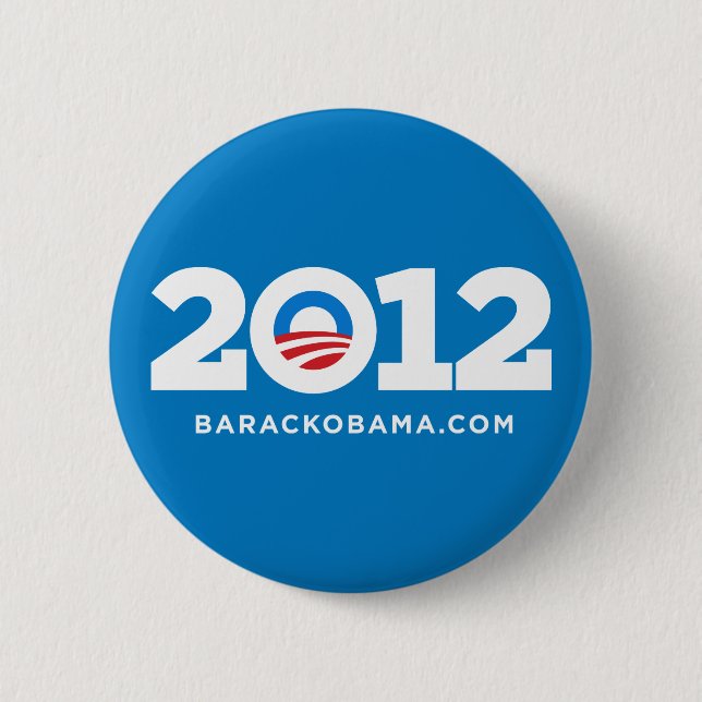 Knopf Obama 2012 Button (Vorderseite)