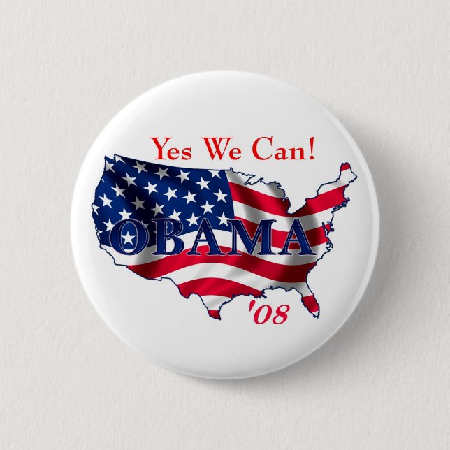 Knopf Obama USA Button (Vorderseite)