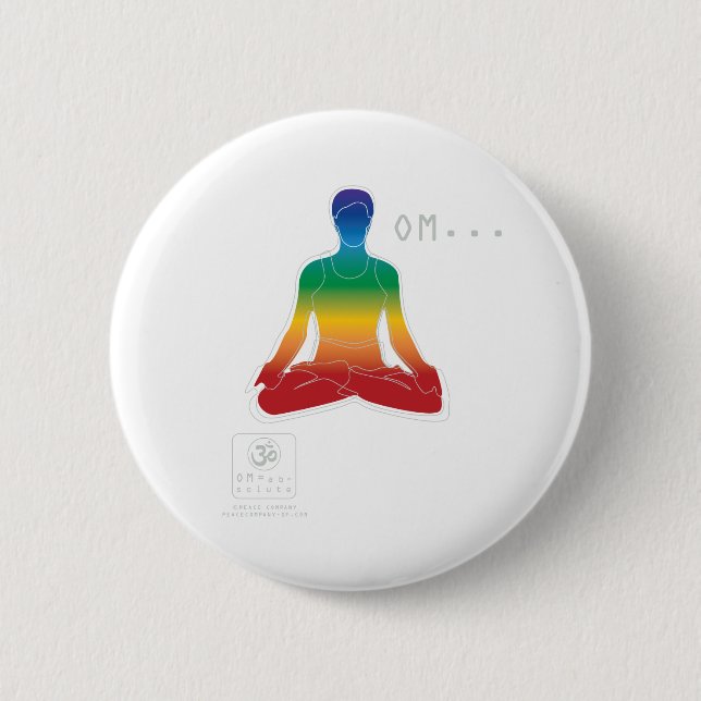 Knopf OMs Lotus Chakras Button (Vorderseite)