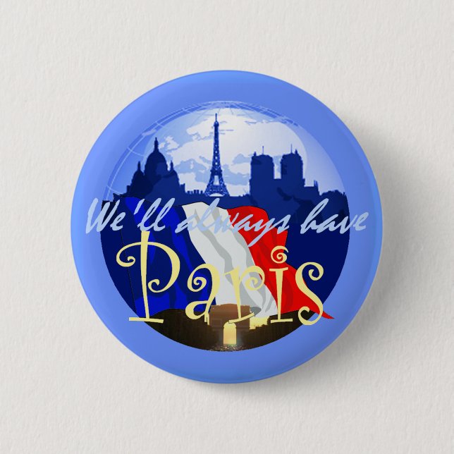 Knopf PARIS Frankreich Button (Vorderseite)