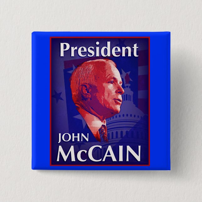Knopf Präsidenten-John McCain Button (Vorderseite)