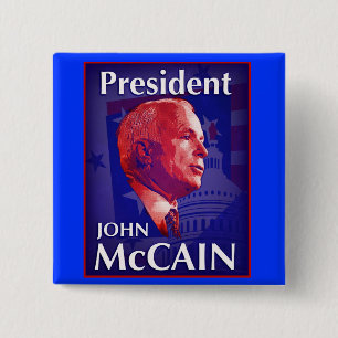 Knopf Präsidenten-John McCain Button