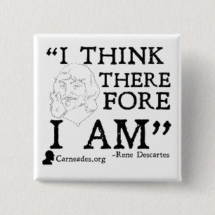 Knopf Rene Descartes Cogito Button