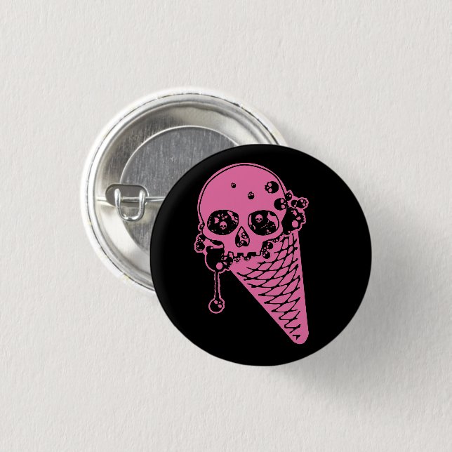 Knopf "Rosa Böse" Button (Vorne & Hinten)