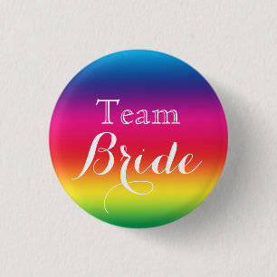Knopf "Rosa White Wedding Team Bridge" Button