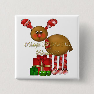 Knopf-Rudolph das rote Nasen-Ren Button