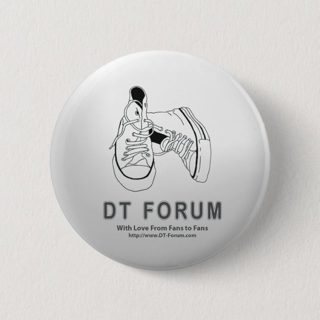 Knopf rundes Papierlösekorotron-Forum-Logo Button (Vorderseite)