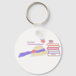 Knopf-Schlüsselkette für Buch-Liebhaber! Schlüsselanhänger