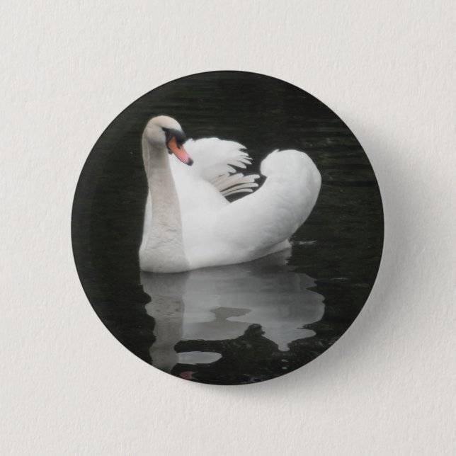 Knopf-Schwan-Schwimmen Button (Vorderseite)