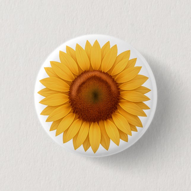 Knopf - Sonnenblume Button (Vorderseite)