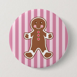 Knopf "Striped Gingerbrey" Button