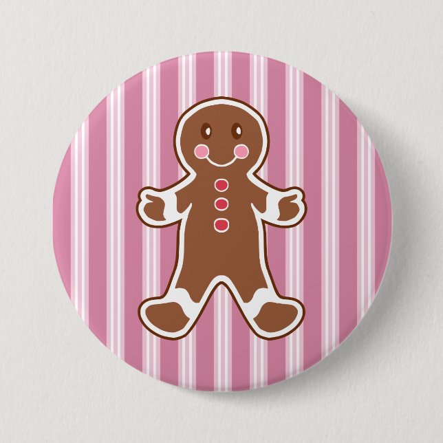 Knopf "Striped Gingerbrey" Button (Vorderseite)