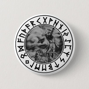 Knopf Thor-Runeschild Button