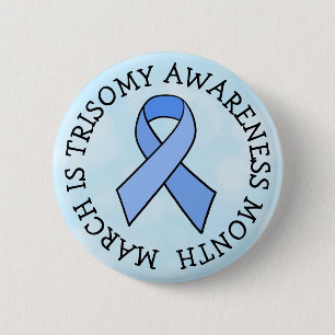 Knopf "Trisomy Awareness Ribbon" Button