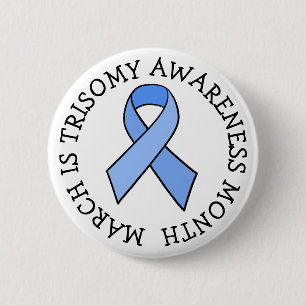 Knopf "Trisomy Awareness Ribbon" Button