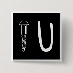 Knopf U Quadrat drehen Button