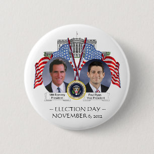 KNOPF WAHLTAG Mitt Romneys Paul Ryan Button