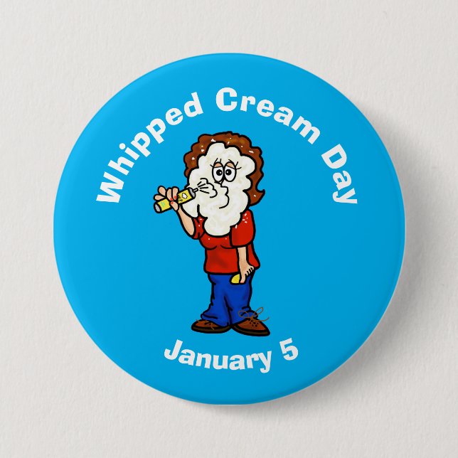 Knopf "Whipped Cream Day" der Frau Button (Vorderseite)