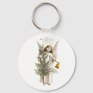 KNOPFANHÄNGER: VINTAGE-WEIHNACHTSENGLER SCHLÜSSELANHÄNGER