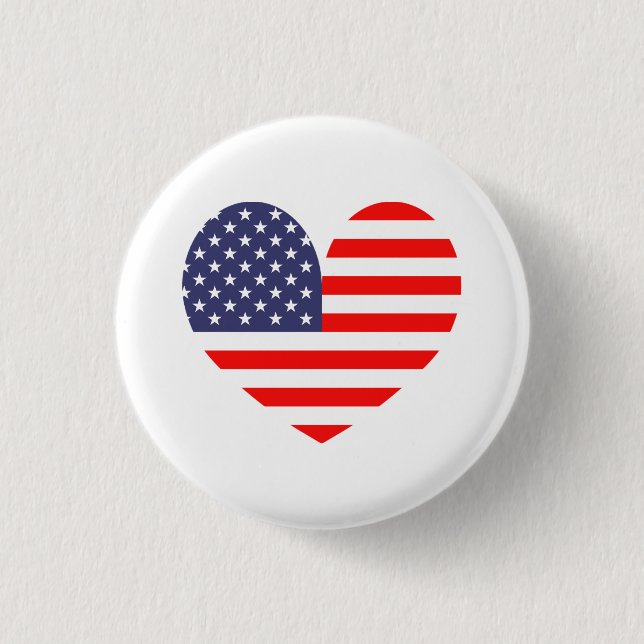Knopfdruck der patriotischen amerikanischen Flagge Button (Vorderseite)