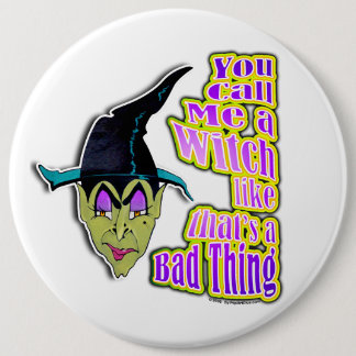 Knöpfe, Buttone - Halloween-Hexe Button