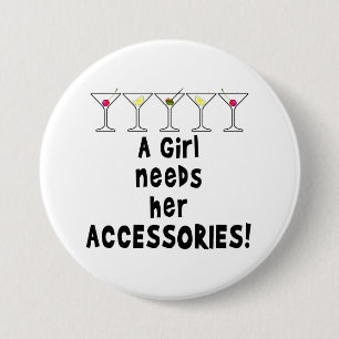 KNÖPFE, EIN MÄDCHEN BRAUCHT IHRE ACCESSOIRES BUTTON