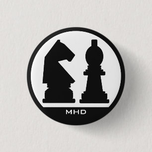 Knöpfe für benutzerdefinierte Monogramme CHESS Button