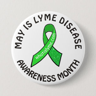 Knöpfe für den Monat der Lyme-Borreliose-Aufklärun Button