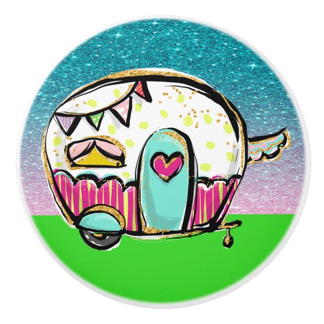 Knöpfe für die Camper-Keramik Keramikknauf (Vorderseite)